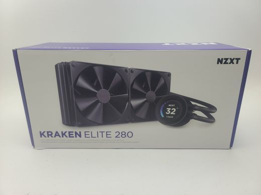 Система рідинного охолодження NZXT Kraken Elite 280 мм AIO liquid cooler W/Display Radiator Fans Black (RL-KN28E-B1)