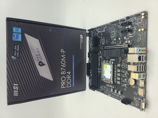 Материнська плата MSI PRO B760m-P  DDR4 (s1700, Intel B760, PCI-Ex16)