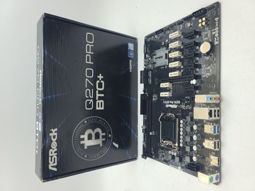 Материнська плата ASRock Q270 PRO BTC+ (s1151, Intel Q270, PCI-Ex16)