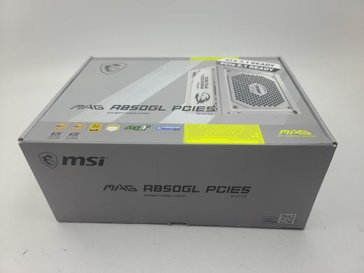MSI MAG A850GL PCIE5 WHITE блок живлення 850 Вт 20+4 pin ATX ATX Білий