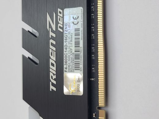 Оперативна пам'ять G.Skill Trident Z NEO 8Gb x 2 (16Gb Kit) DDR4 3600 MHz Black
