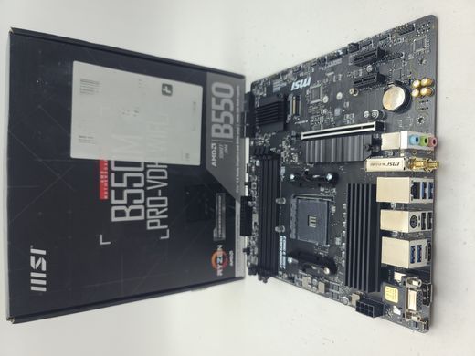 Материнська плата MSI B550M PRO-VDH Wi-Fi (sAM4, AMD B550, PCI-Ex16)