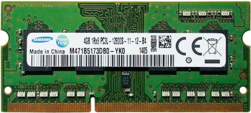 DDR3 4Gb Samsung Sodimm 1Rx8 PC3-12800s-11-11-B2 (M471B5173BH0-YKO)