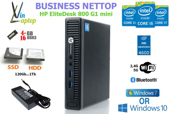 HP EliteDesk 800 G1 mini i5-4590t/4Gb/120Gb/WiFi/Blutooth/АС