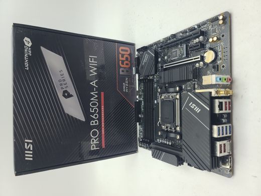 Материнська плата MSI PRO B650M-A WIFI (sAM5, AMD B650, PCI-Ex16)